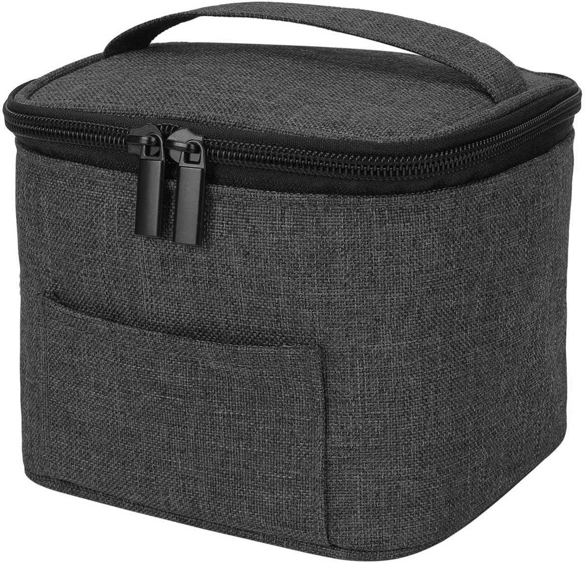 Koeltas voor moedermelk (ruimte voor 4 moedermelkflessen van 150 ml), lekvrije koeltas om melk mee te nemen, koeltas voor babyflessen van 120-150 ml (alleen tas), zwart