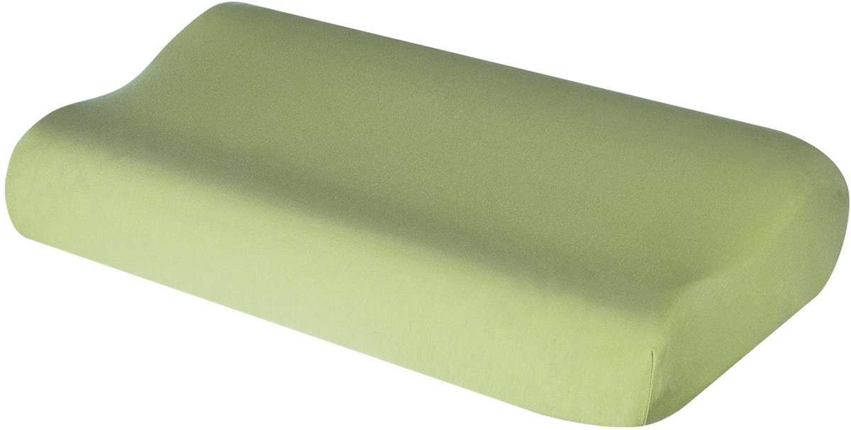 Kussensloop, kussenhoes voor nekkussen, neksteunkussen, gezondheidskussen van katoen voor maten van 35 x 60 tot 45 x 75 cm (appelgroen 107)