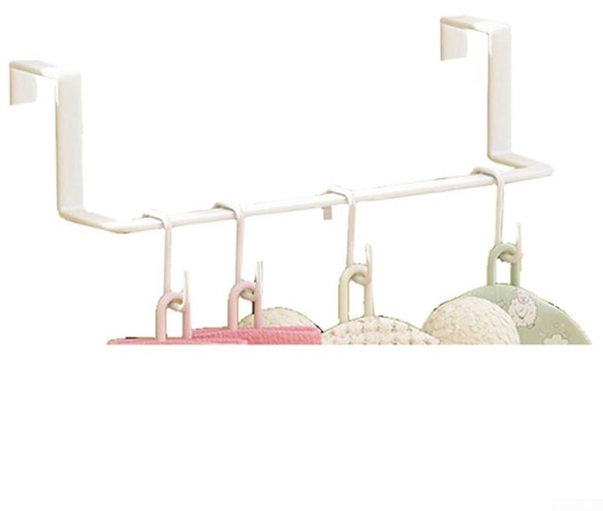 Airer handdoekenrek, metalen hangende radiator handdoekenrek, verwarming handdoekhouder voor radiator met haak (wit)
