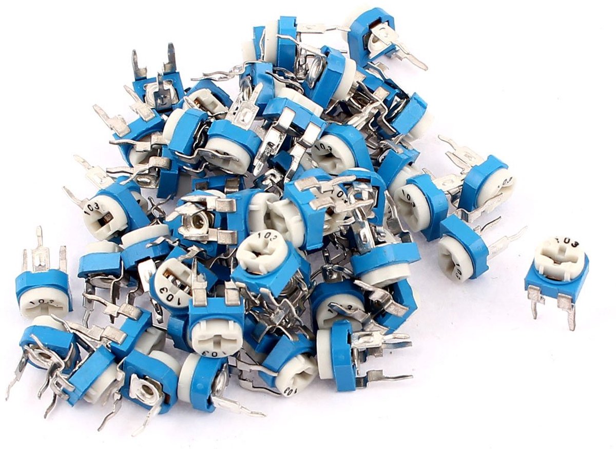 Sourcingmap 60 Stks 10K Ohm 3 Terminals Trimmer Potentiometer Verstelbare Weerstand