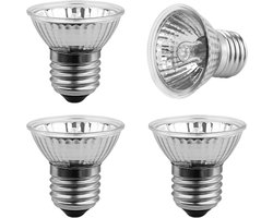 Terrarium Verlichting voor Reptielen, Dimmable E27 Lamp met UVA en UVB Straling, Geschikt voor Schildpadden en Hagedissen, 4 Stuks