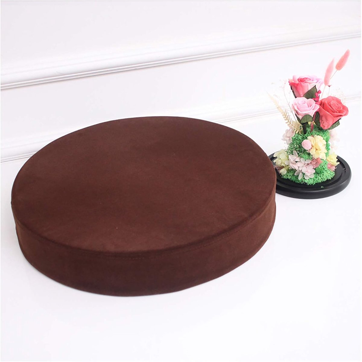 kussen stoel stoelkussens, fluweel half open zitkussen, wasbaar verwijderbare kussensloop, onzichtbare rits voorkomen krassen, 2 "(5 cm) dikke multi-size kleur-donkerbruin 50x5cm (19,6x2in)