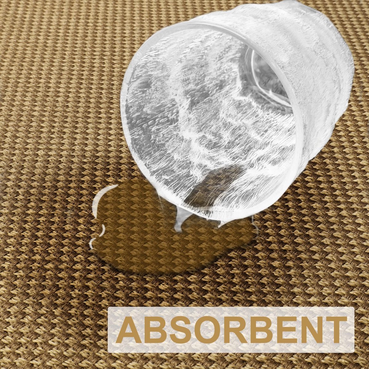 Binnendeurmat 60 x 120 cm, antislip deurmat, wasbare vuilvangmat, dunne deurmat, absorberend entreekleed, reinigingsmat, entreemat voor gebruik binnenshuis, Lichtbruin