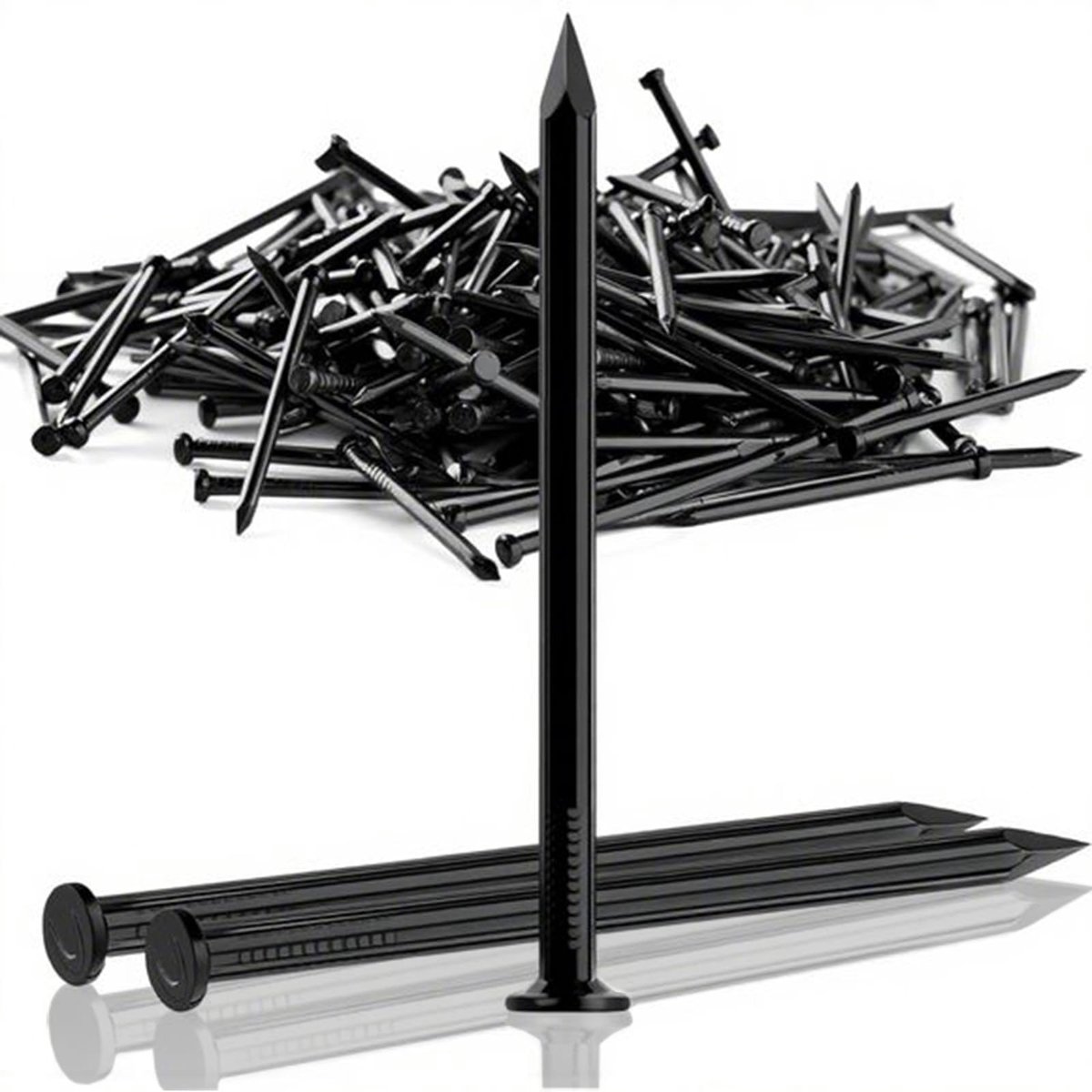 Dailygoods- Spijkers 100 stuks - Stalen Spijkers 50 mm - Betonspijkers - Houtspijkers - Wandspijkers - Verzonken Kolenstaal - Betonnagels