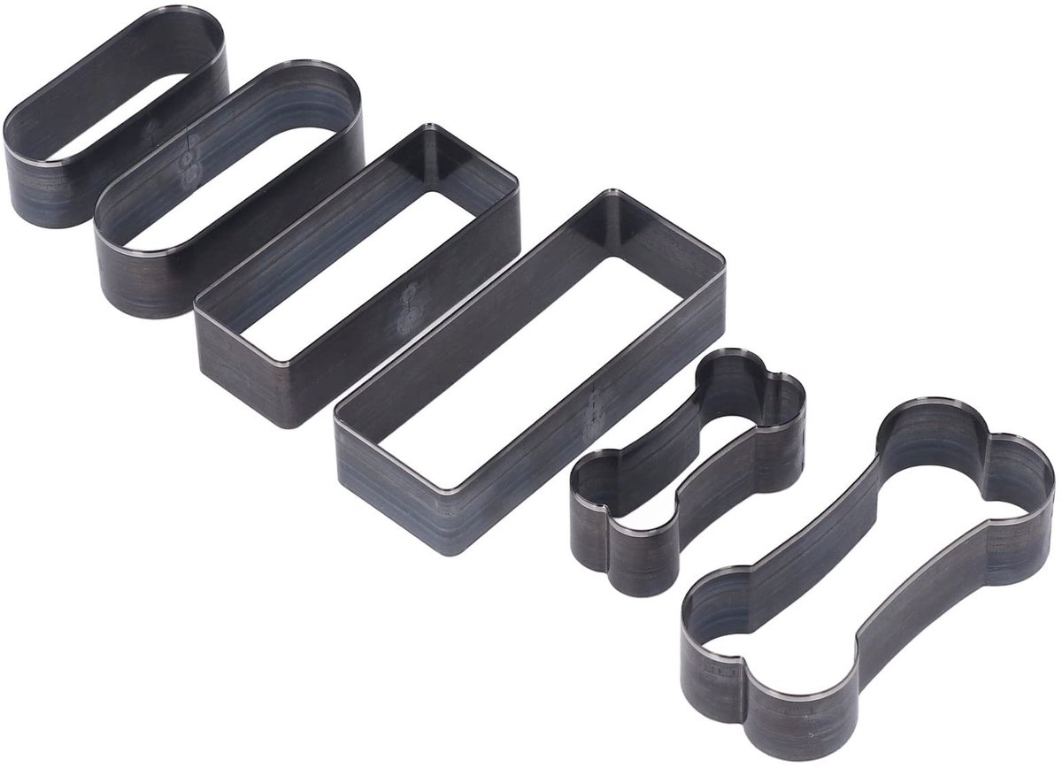 Dailygoods- Stansmessen Set van 6 - Lederen Snijgereedschap - Snijmatrijs - Gelegeerd Staal - Geschikt voor Karton/Rubber - Opbergdoos