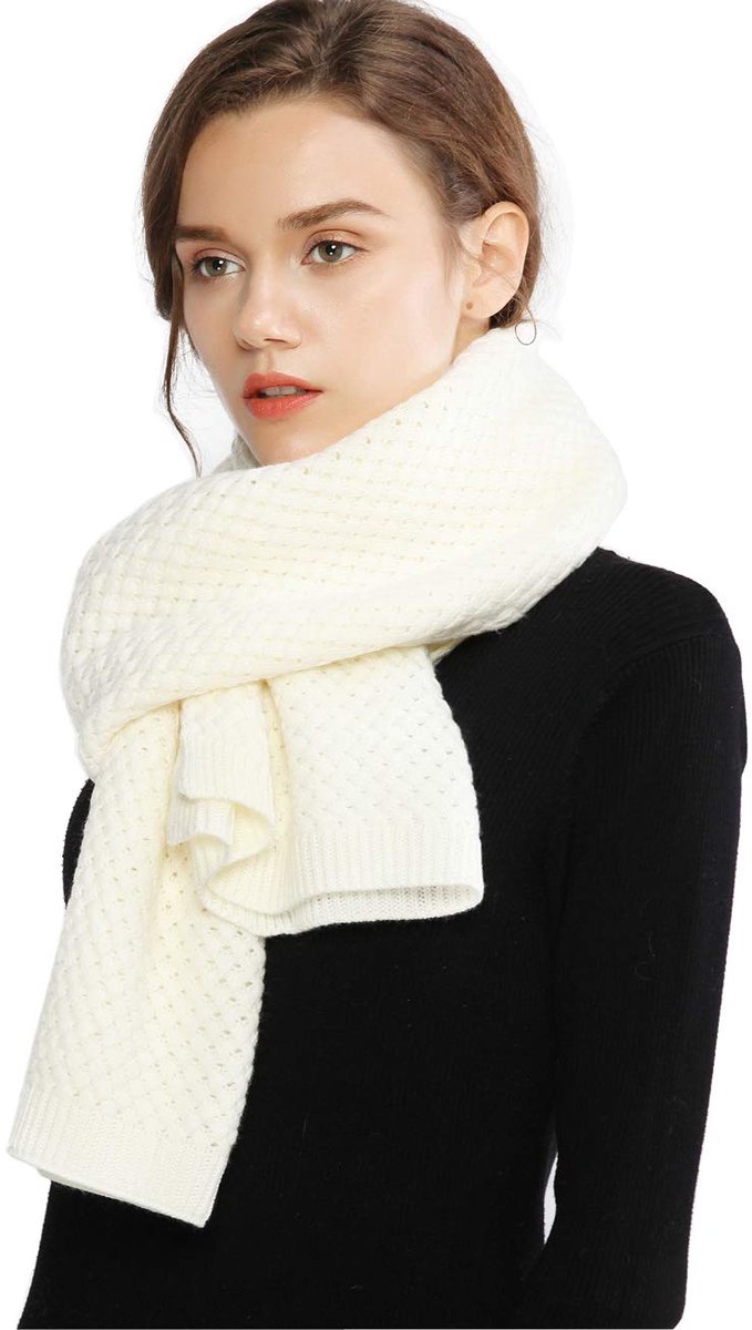 Grof gebreide sjaals voor vrouwen, dikke kabelsjaals wikkelen, winter, zacht, warm, lang, groot, effen, pashmina stola