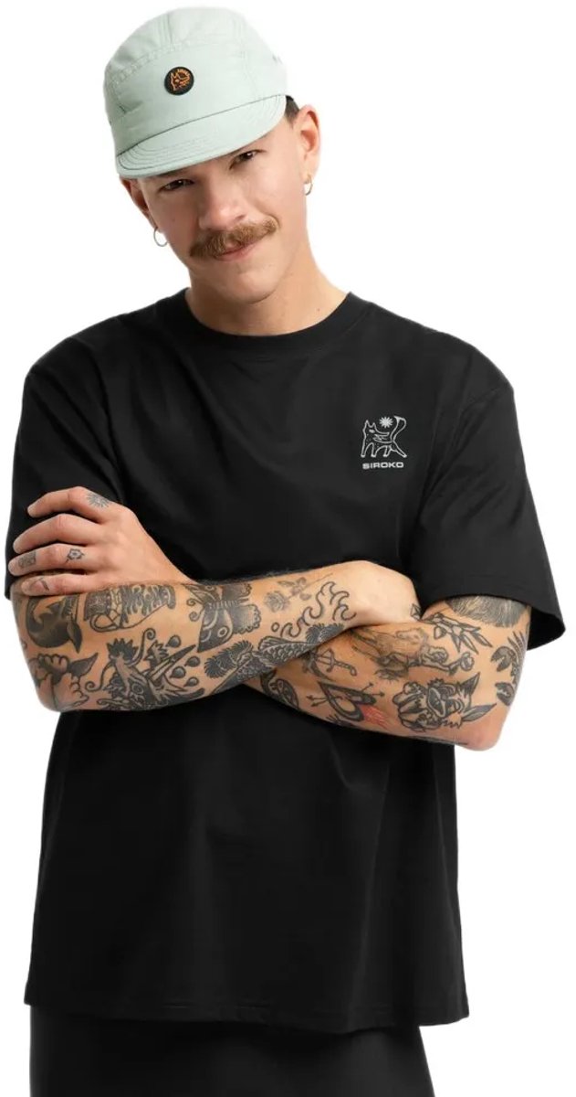 Siroko Rush T-shirt Met Korte Mouwen Man Zwart