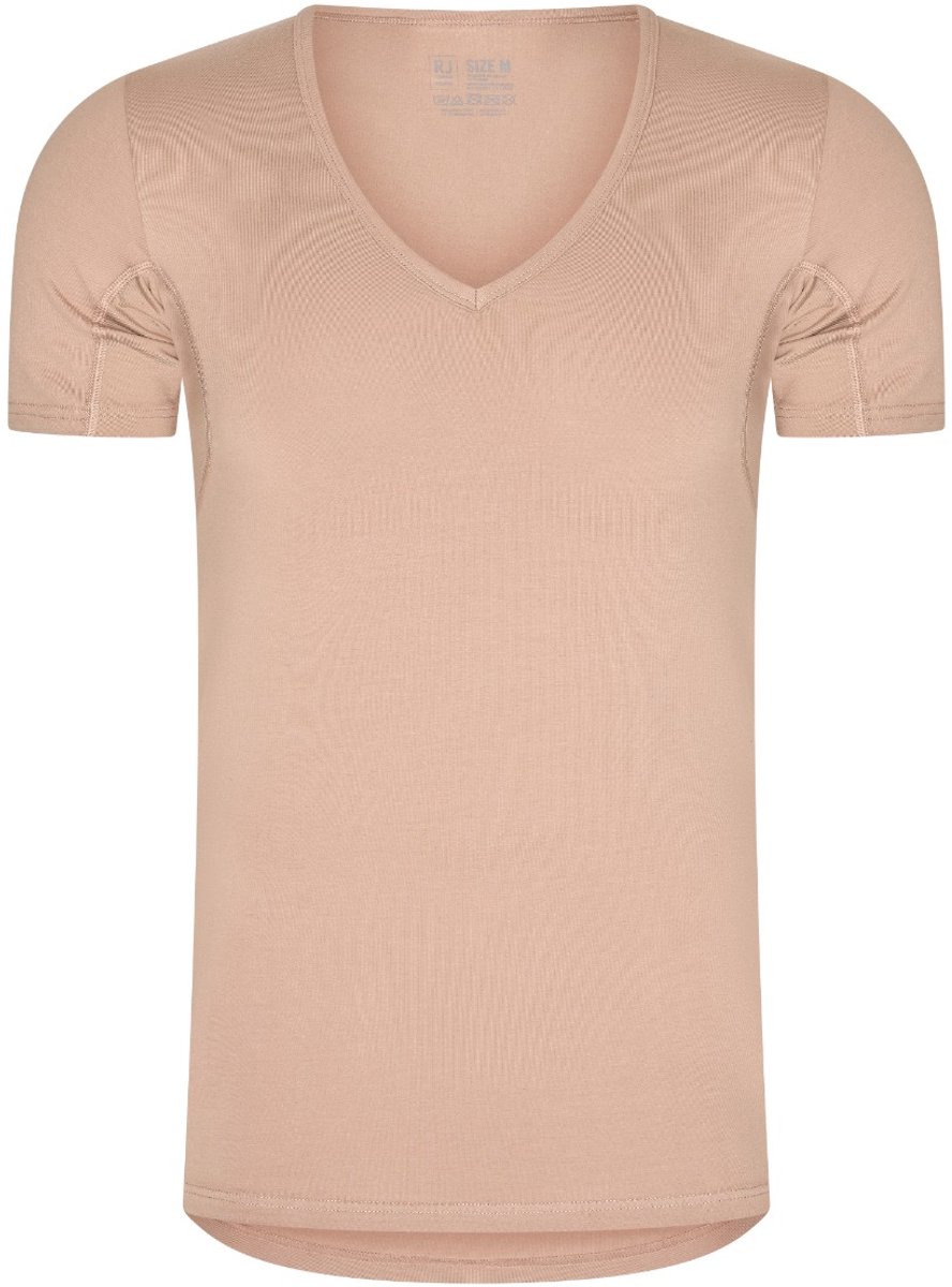 RJ Anti-Zweet Heren T-Shirt Diepe V-Hals Natural XXL