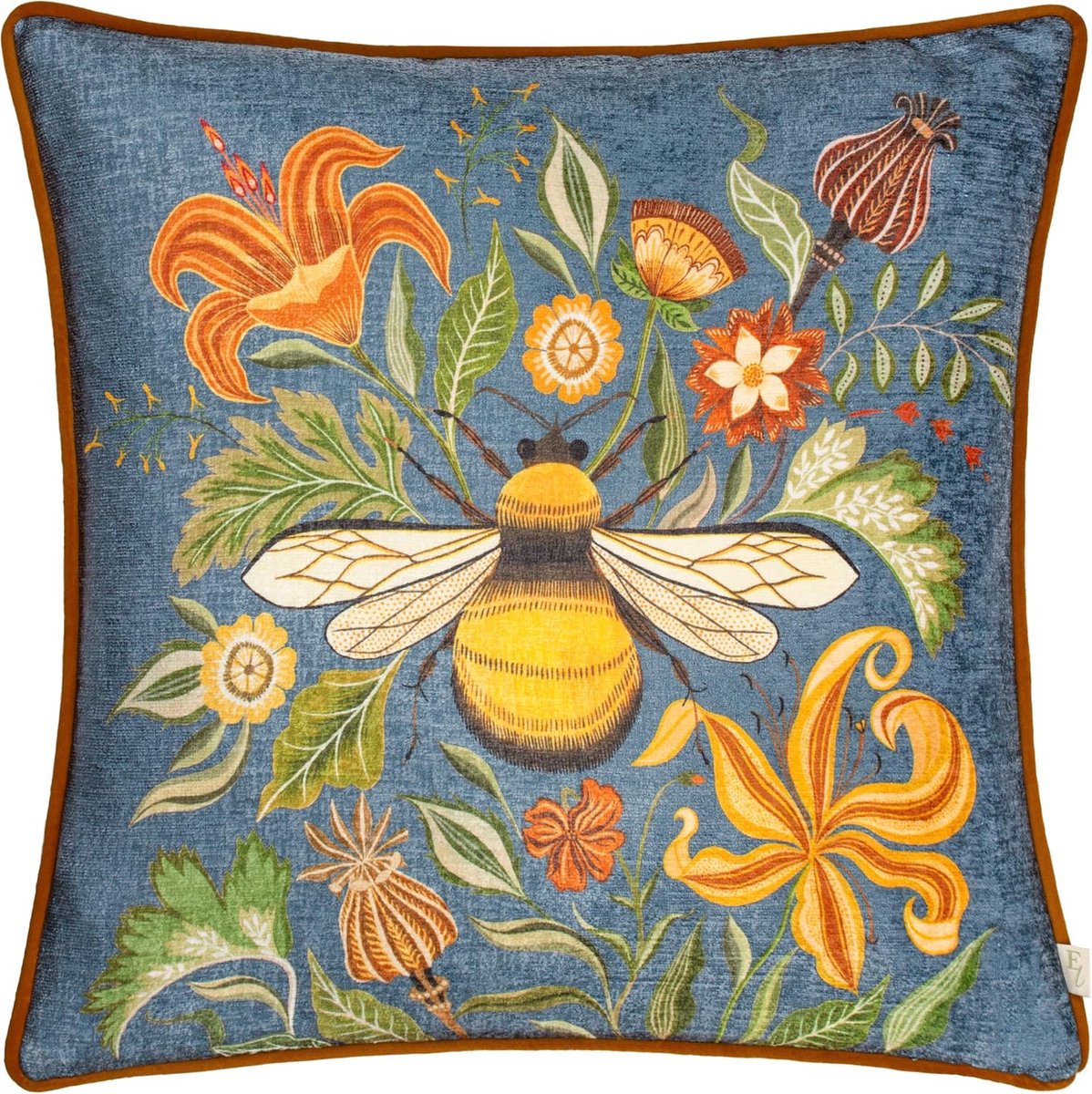 Lichfield Hawthorn Bee Chenille Piped Kussenhoes