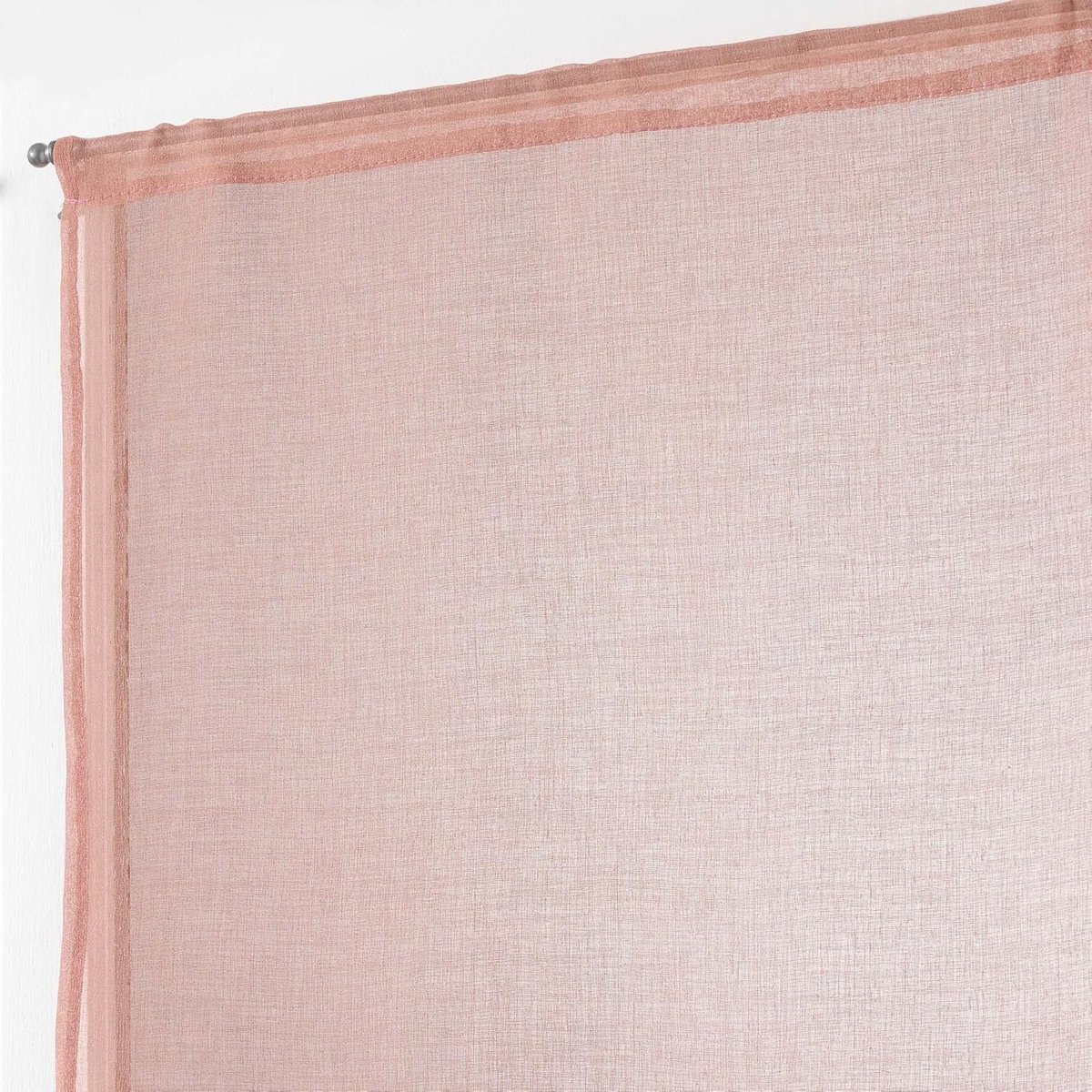 douceur d'intérieur, Gordijnen, recht, 2 x 60 x 90 cm, gezandstraald, zandra, roze, 1 paar