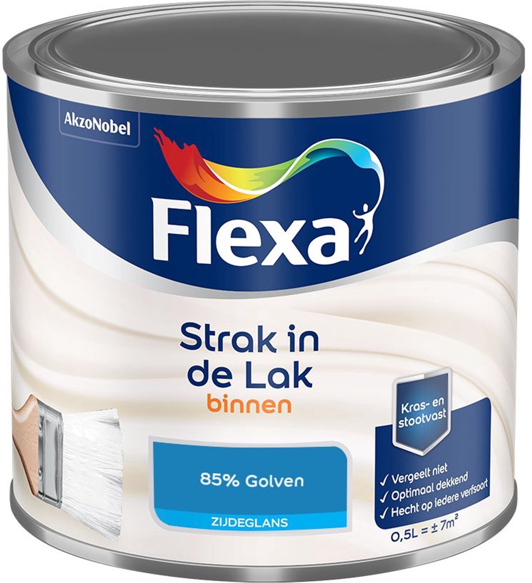 Flexa - Strak In De Lak Binnenlak Zijdeglans - 85% Golven - Mengverf - 500 Ml