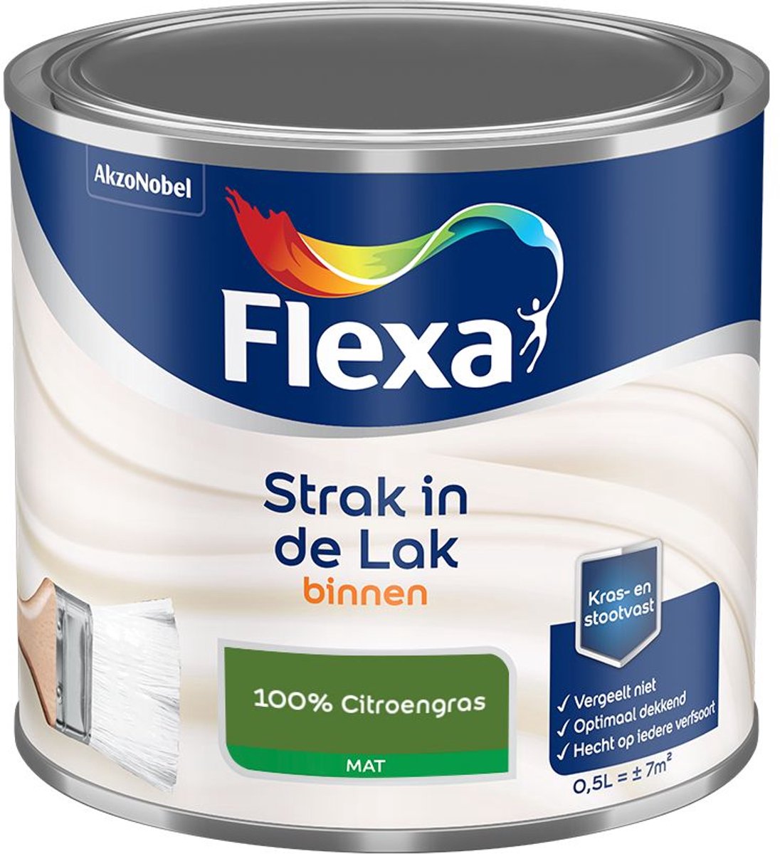 Flexa - Strak In De Lak Binnenlak Mat - 100% Citroengras - Mengverf - 500 Ml