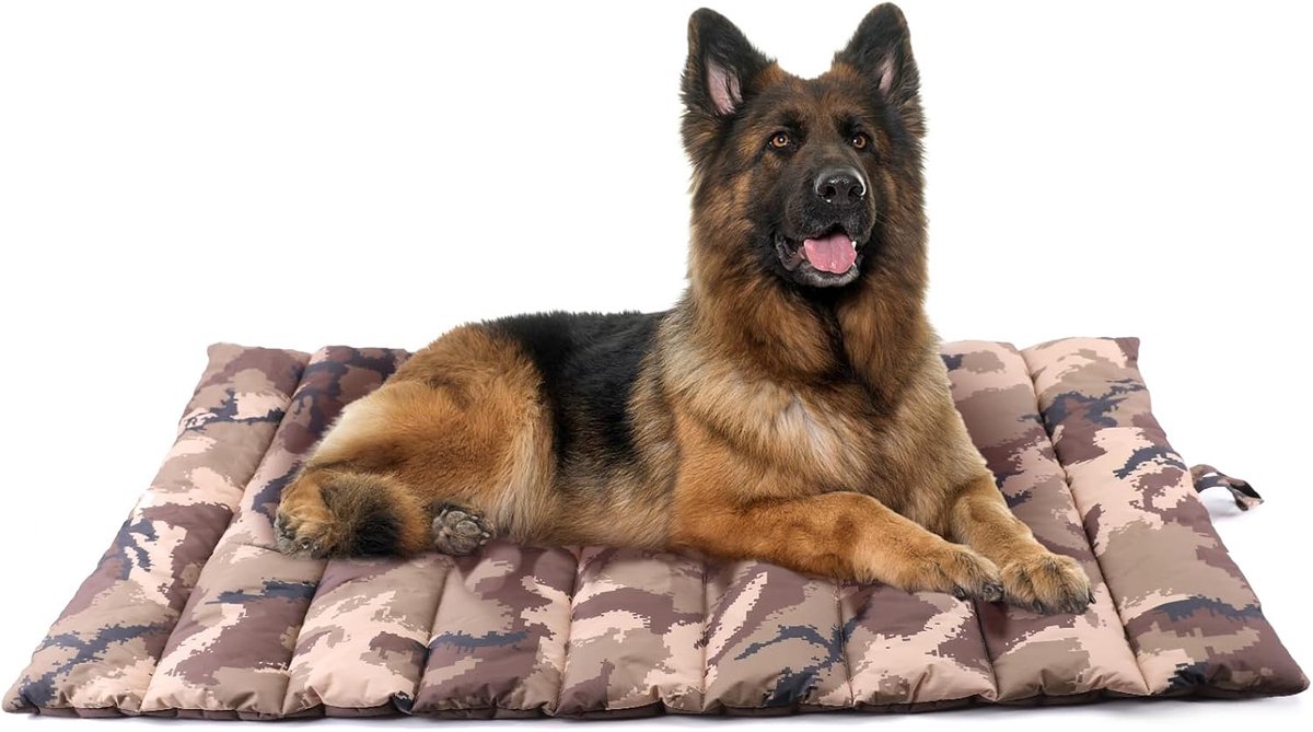 Waterdichte hondenmat voor buiten, wasbaar hondenbed, antistatisch, hygiënisch, opvouwbaar, grote reisdeken voor huisdieren, 110 x 68 cm (camouflage)