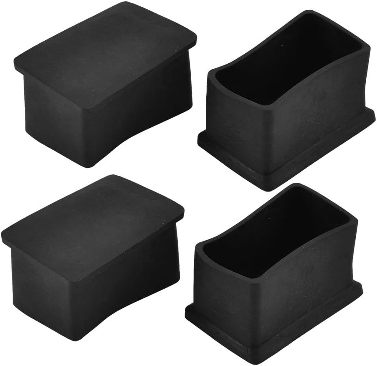 sourcingmap Rubber Vierkant Gevormde het Dekketten van de Meubilairtafel Voetdekking 50mm x 30mm 4pcs
