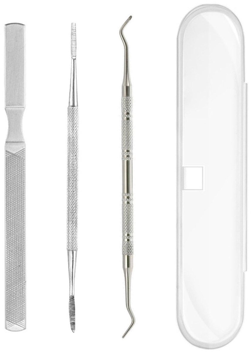 Dailygoods- Nagelgereedschap Set van 3 - Roestvrij Stalen Nagelpolijstgereedschap - Nagelverzorgingsvoorraden - Duurzaam - Professionele Nagelzorg - Geschikt voor Alle Nagelvormen - Nagelset