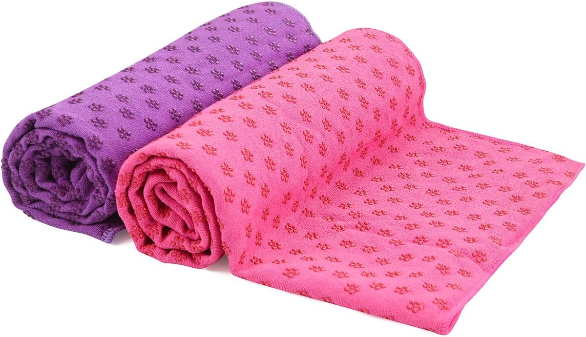 sneldrogende yogahanddoeken (6 kleuren) met draagtas van mesh, extra lang (62 x 183 cm)