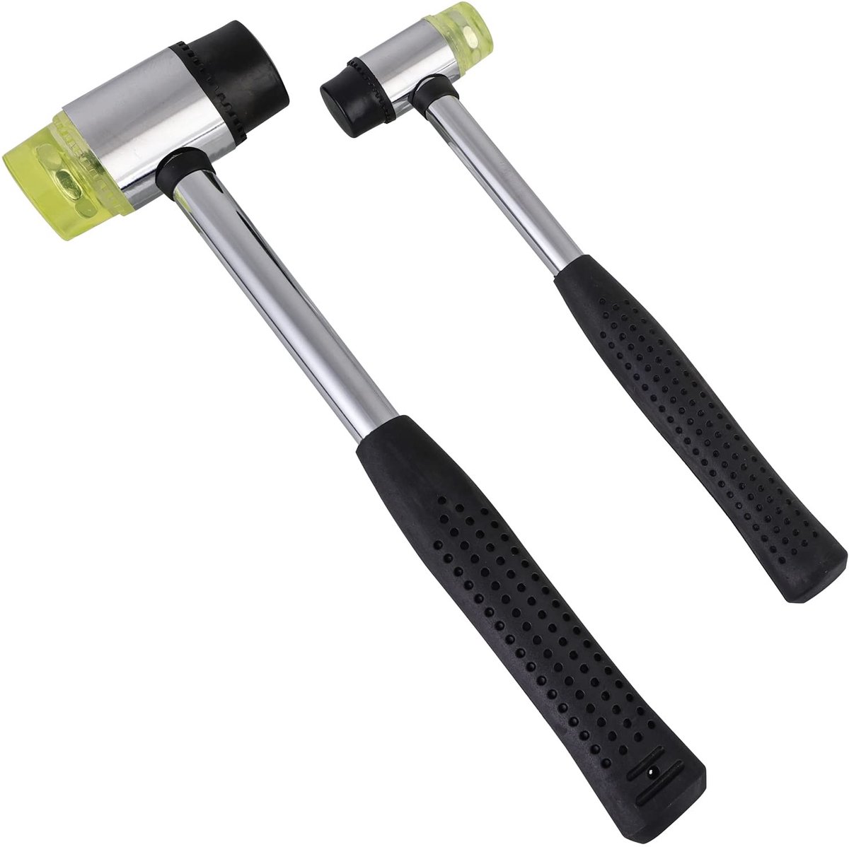 Dailygoods- Rubberen Hamer - Dubbele Kop 22/30 mm - Antislip Handgreep - Lichtgewicht - Ergonomisch - Verwisselbare Rubberen Koppen - Zachte Hamer