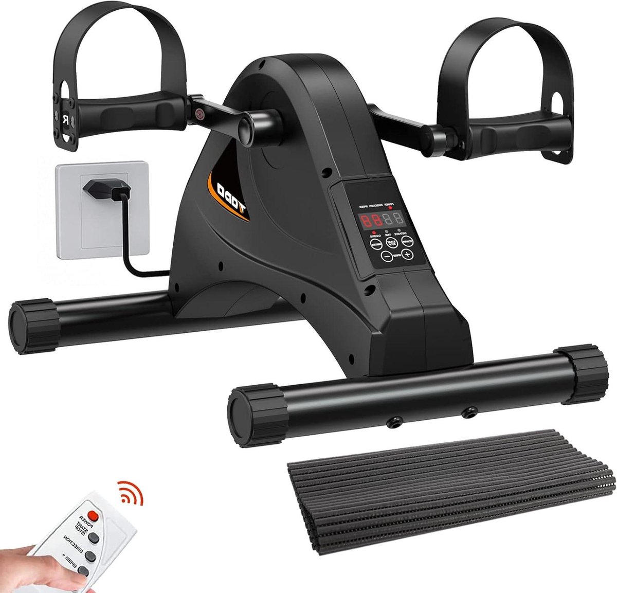 Mini Hometrainer - Oefenfiets - Revalidatie Benen - Stille Beweging - 6 Snelheden - Zwart