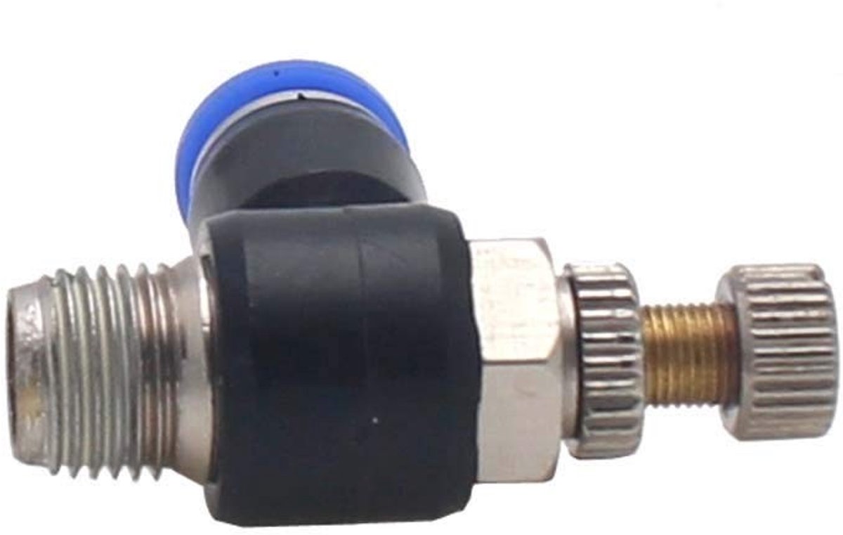 Dailygoods- Luchtstroomregelklep 5 Stuks - Pneumatische Gasklep - Snelle Connector - Kunststof/Koper - Automatiseringsapparatuur - Hittebestendig 0-60 ℃ - Luchtklep