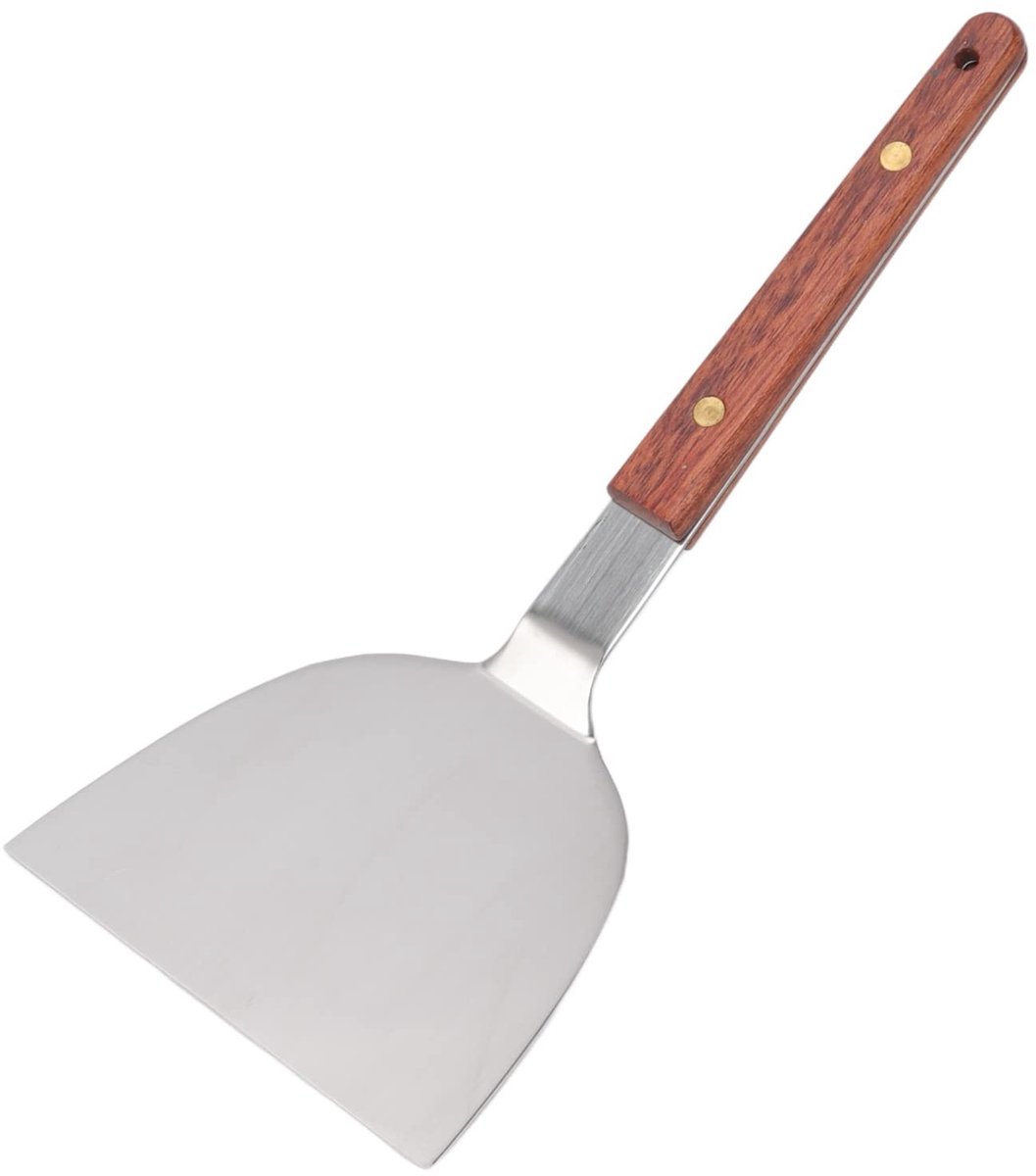 Roestvrijstalen Teppanyaki Spatula voor Hamburger, Pancakes en Steak – Perfecte Keukenhulp voor Bakken en Grillen (105MM)