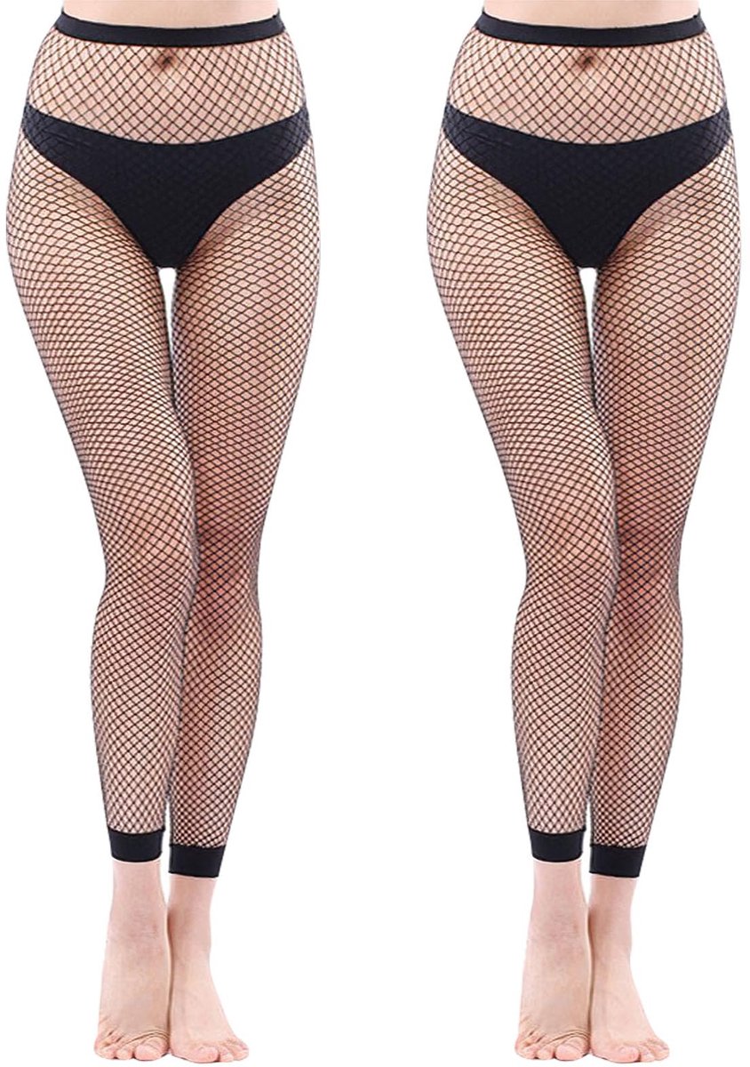 AOMIG Zwarte Visnetpanty Voor Dames, Panty Visnetkousen, Visnetpantykousen, Hoge Kousen Sexy Outfit, Jarretelpanty met Hoge Taille, One Size Fit all