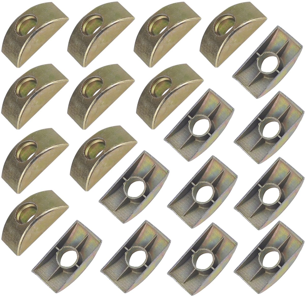 Dailygoods - Diameter moer sluitring halve maan, schroefmoer aansluitstukken gat legering meubelverbinders hardware accessoires voor het verbinden van meubels