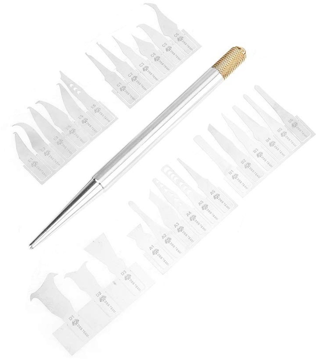 Dailygoods chipreparatie - CPU-onderhoudsgereedschapset - 28 stuks - gouden en zilveren messen - handgreep voor chipverwijdering - geschikt...