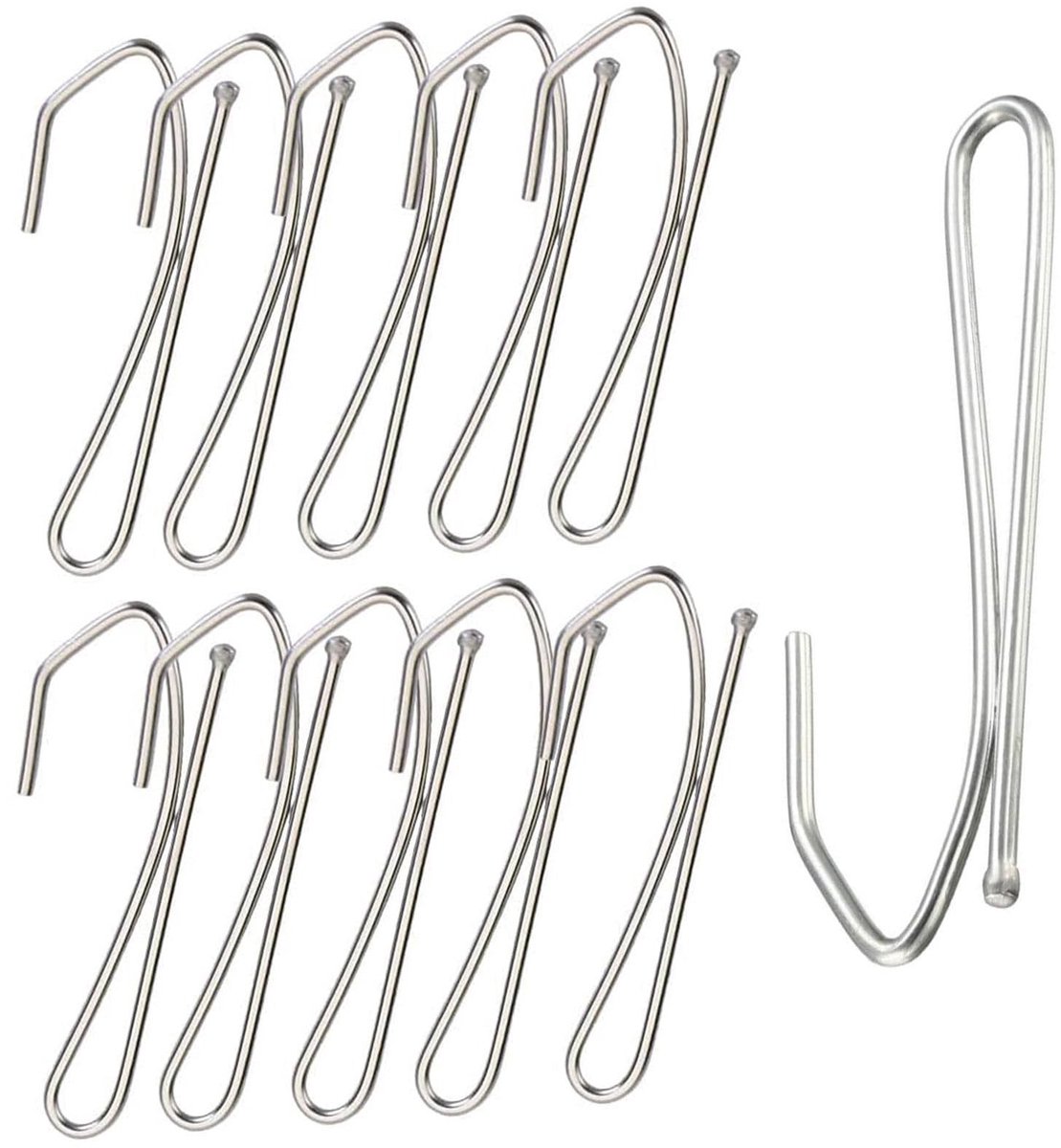 Dailygoods- Gordijnhaken Metalen Knijpplooi - 100 Stuks - Duurzaam - Geschikt Voor Raam/Deur/Douchegordijnen - Eenvoudige Installatie