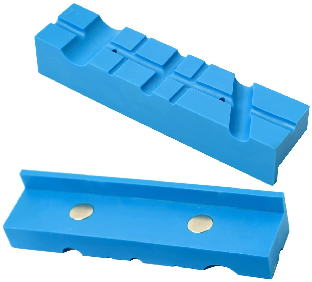 Dailygoods- Vise Kaak Pads Duurzaam - Magnetische Covers - Multi-Groove Ontwerp - Universele Bankschroef - Zachte Kaken - Eenvoudig te Installeren - Bankschroefkaken