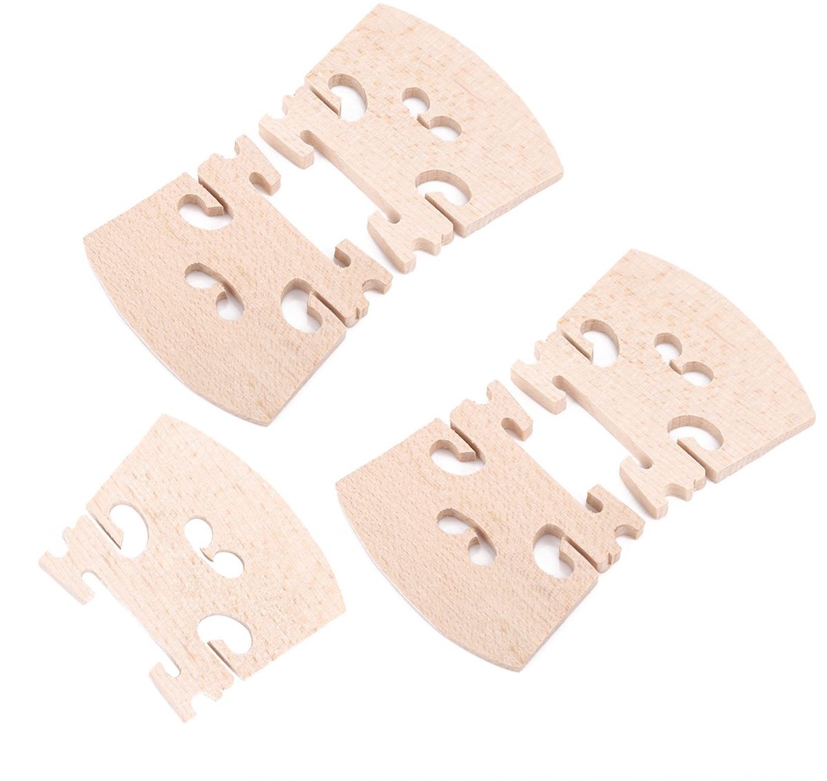 Dailygoods- Vioolbrug 5 Stuks - Massief Esdoorn Hout - Viool Bruggen Onderdelen - Instrument Montage Accessoire - Voor 4/4 Viool - Duurzaam en Lichtgewicht - Violin Bridge