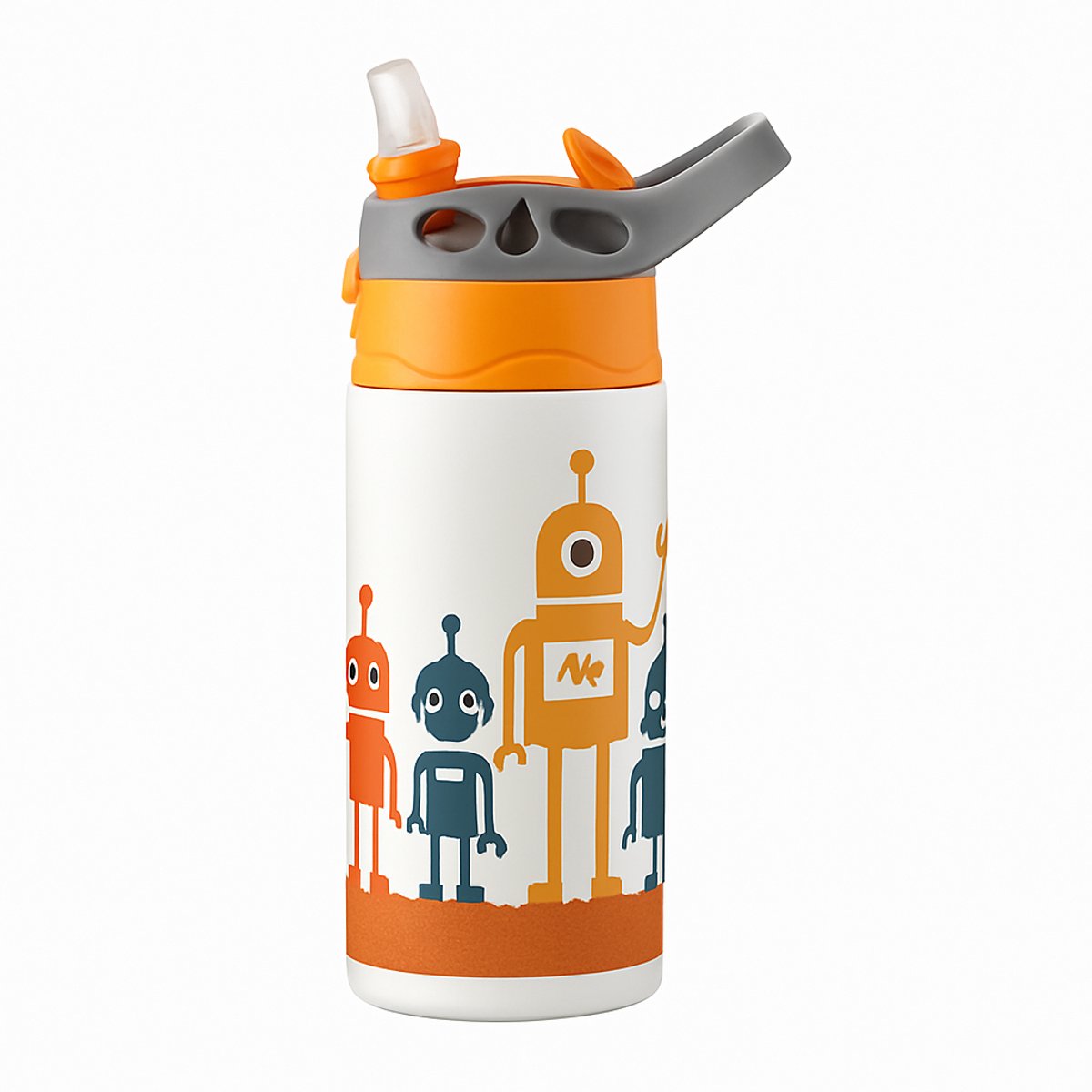 Zachte Pastel 'il_1140xN Drinkfles – Stijlvolle Drinkfles voor Pastel Liefhebbers - Waterfles voor kinderen (wit/oranje)