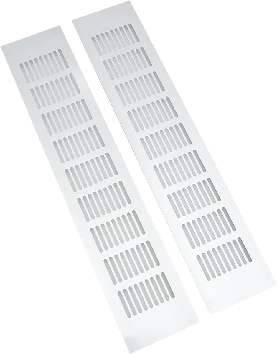 Ventilatierooster Aluminium Rectangular Ventplaat voor Kasten en Schoenen 80x600mm - Ideaa