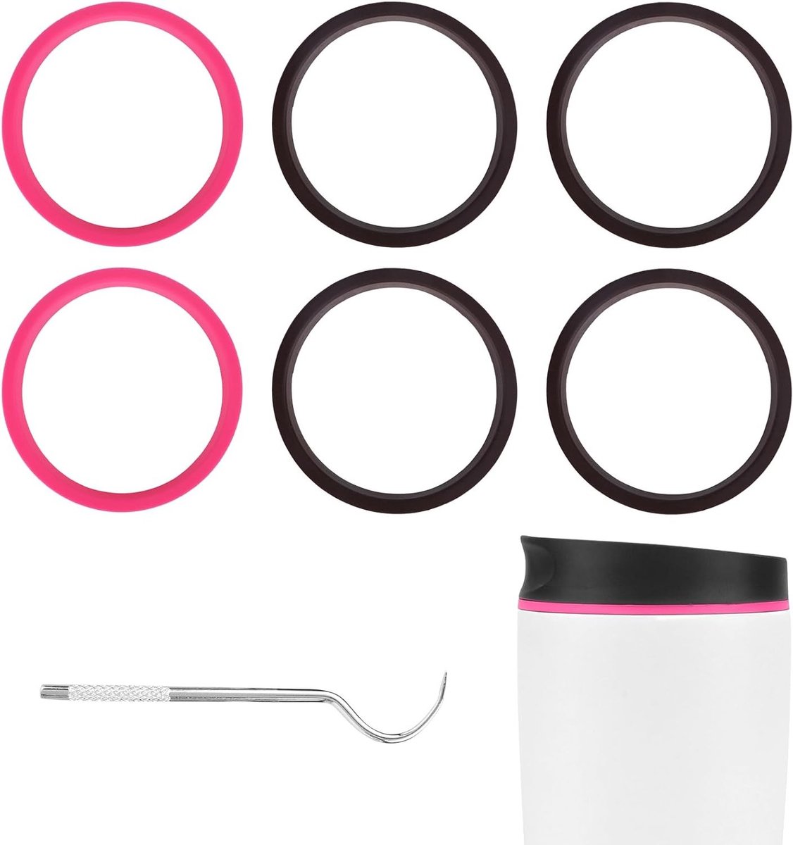6 Stuks Silicone O-ring voor Owala Koffiebekers 340/570ml, Vervangende Dichting voor Isolerende Waterflessen en Accessoires