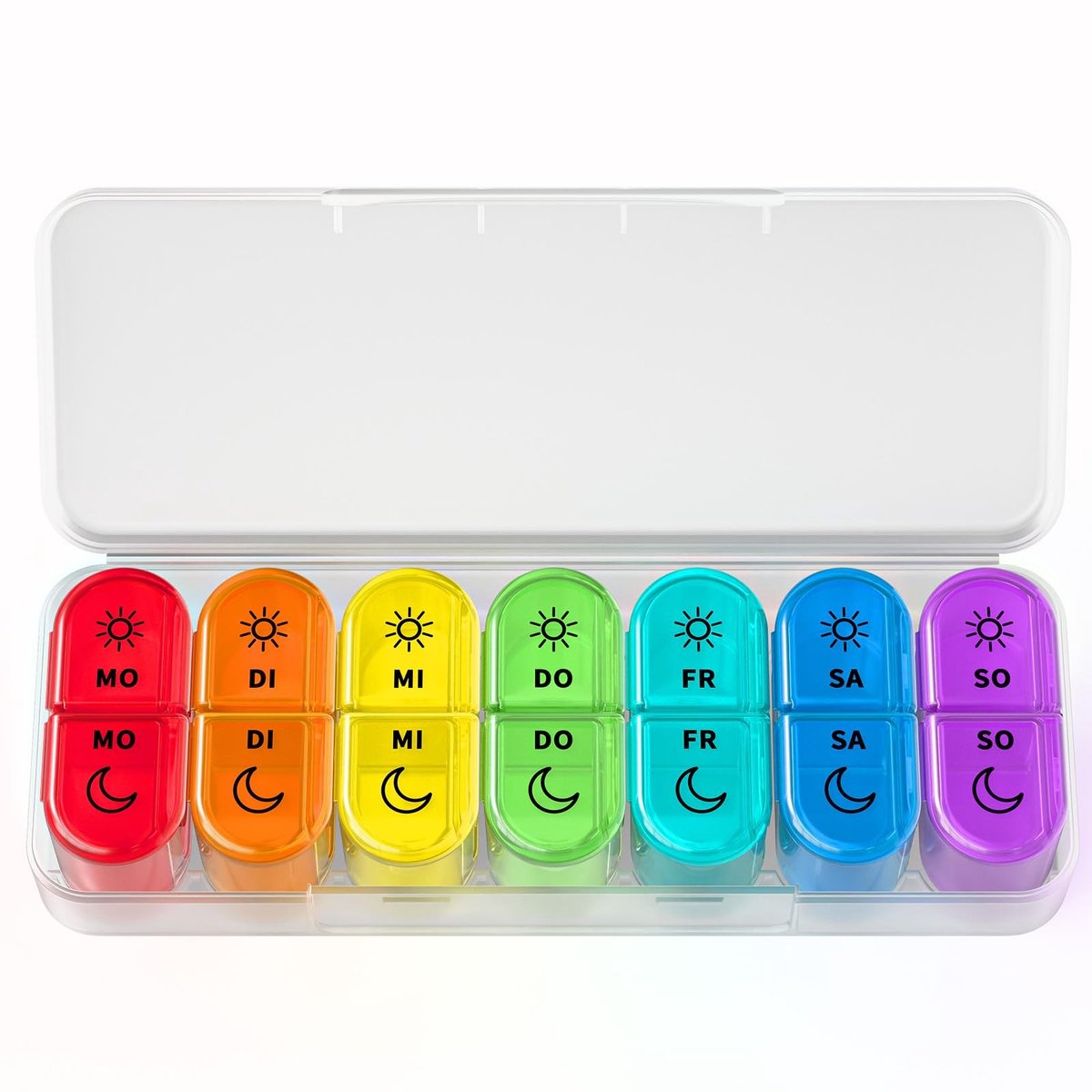 Dailygoods - Tablettenbox 7 Dagen - Medicijnbox met 2 Vakken