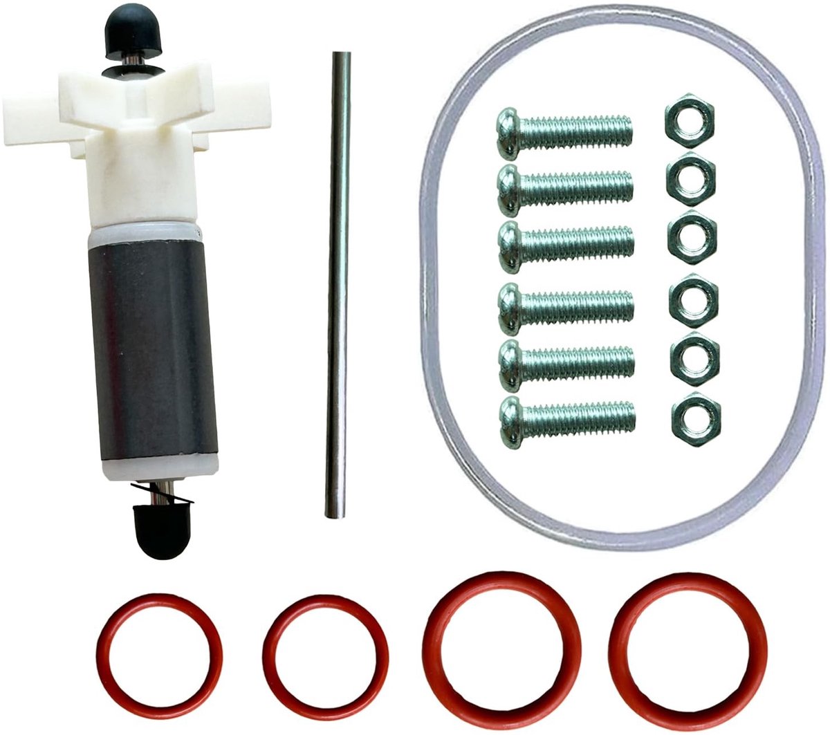 Dailygoods - Hot Tub Water Pomp Reparatieset - E02 Impeller met Roestvrijstalen Schachten