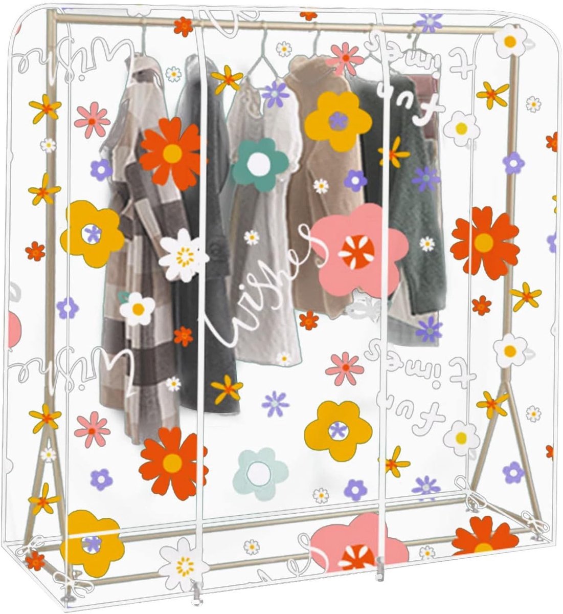 Duurzame stofbeschermhoes voor kleding, 120 x 50 x 150 cm, waterdicht en stofdicht, ideaal voor kledingstand en opslag