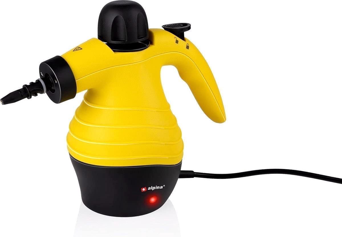 Thijox - Handstoomreiniger, Compact en Draagbaar, Stoomreiniger 1050 Watt, Doodt Bacteriën, Met 10 Accessoires, Voor Keuken, Badkamer, Vloeren, Ramen