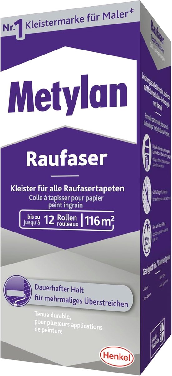 Thijox - Metylan Structuurbehang Lijm 720g - Sterke Behanglijm met Hoge Beginkleefkracht - Duurzame Methylcellulose voor Eenvoudig Aanbrengen - Perfec