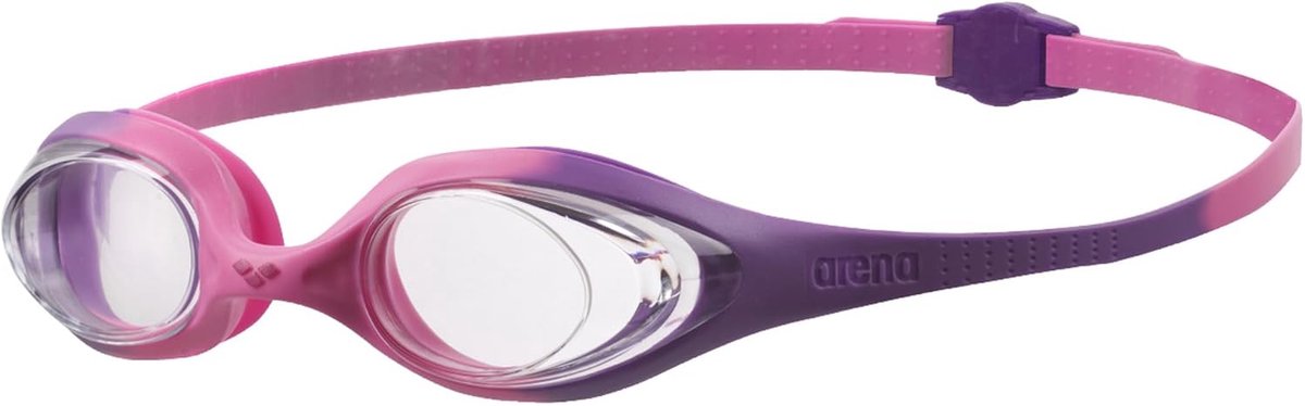 Thijox - Spider Junior Anti-condens-zwembril voor Kinderen met UV-bescherming, Zelfverstellende Neusbrug, Siliconen Afdichtingen, Paars-Helderroze, Id