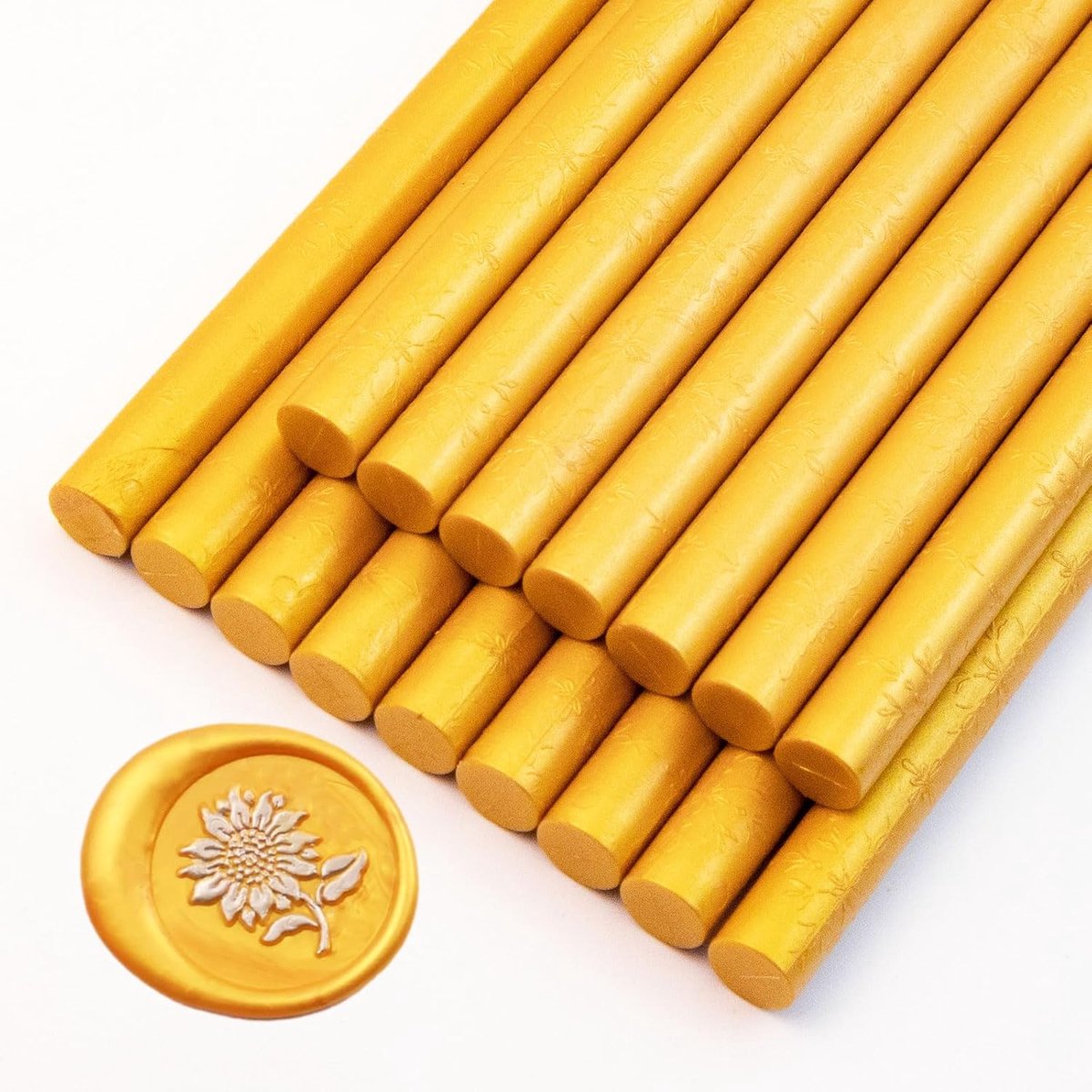 SnelShoppen - 16 Pcs Wax Seal Sticks voor Lijmpistool, Hoge Kwaliteit Sealing Wax Sticks in Goud voor Bruiloft Uitnodigingen, Kaarten, Enveloppen, Gem