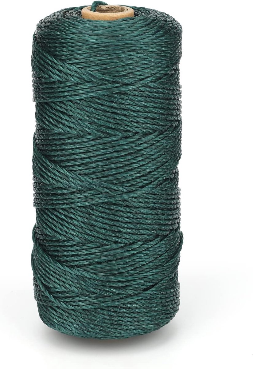 130M Groene Nylon Koord, 2mm Tuin Touw, Weerbestendig en Scheurvast Touw voor Tuinieren, Plantensteun en Creatieve Klussen