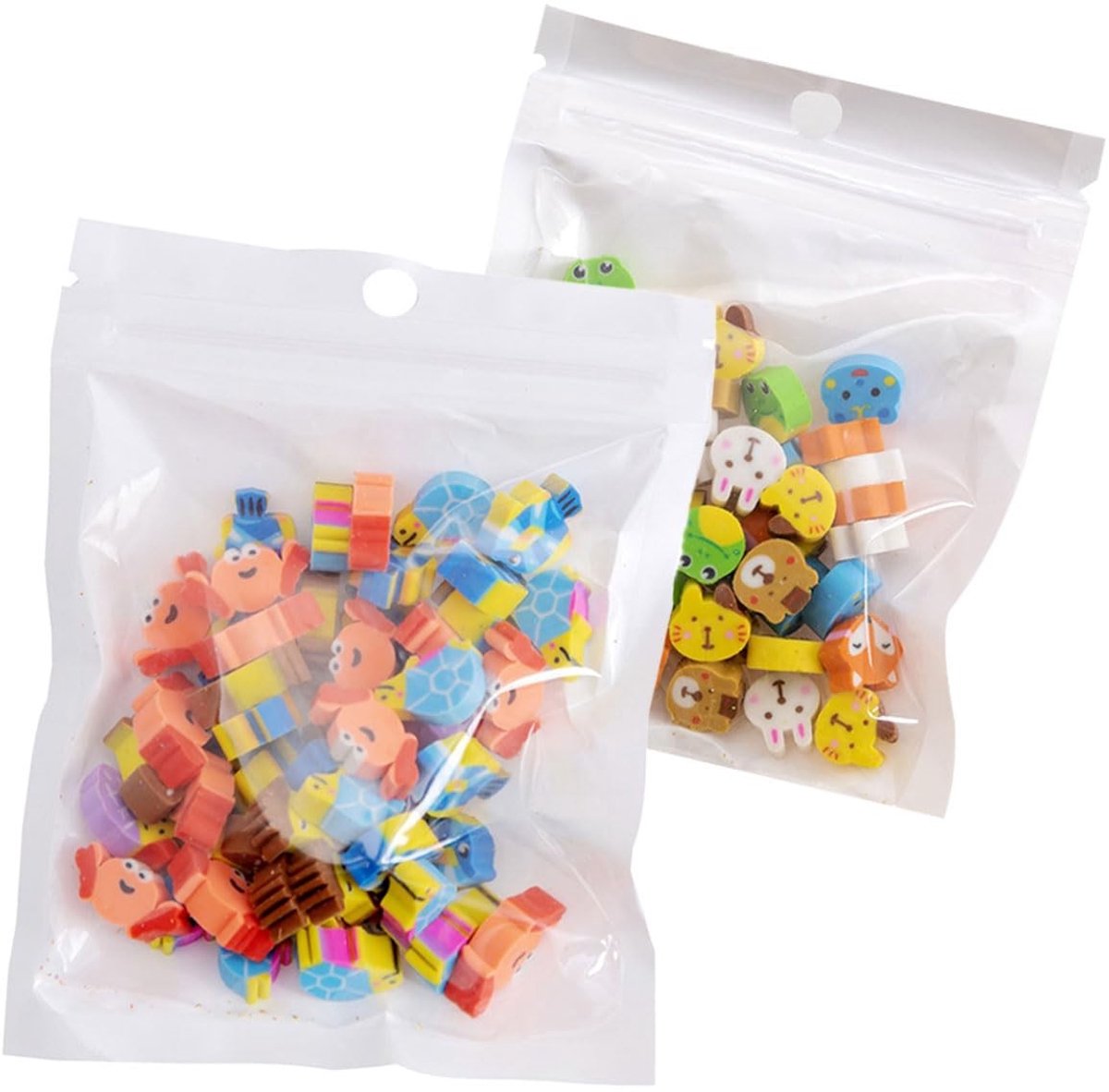 Dailygoods- Gummen 100 Stuks - Mini-gummen - Diergummen - Creatieve Gummen - Zacht Rubber - Grappig Cadeau voor Kinderen - Kindergummen