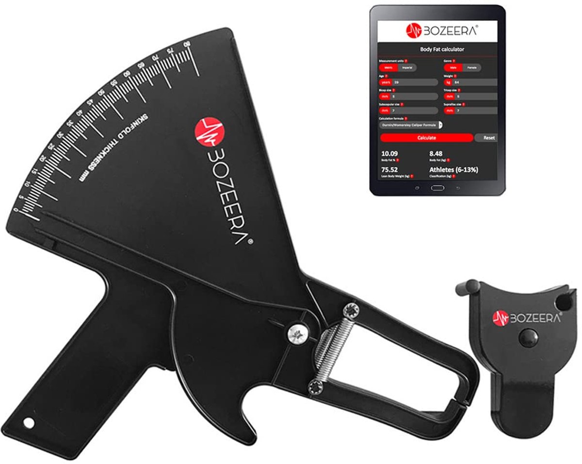 Thijox - Huidplooimeter PRO en Body Mass Tape - Vetmeter PRO met GRATIS Software, Video Uitleg en Nederlandse Handleiding - Nauwkeurig Lichaamsvet Met