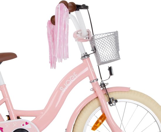 Kinderfiets 18 inch met Poppenzitje voor Meisjes - Fiets voor Kinderen 5-7 jaar - Verstelbaar Zadel en Stuur in Roze van Merkloos — afbeelding 5