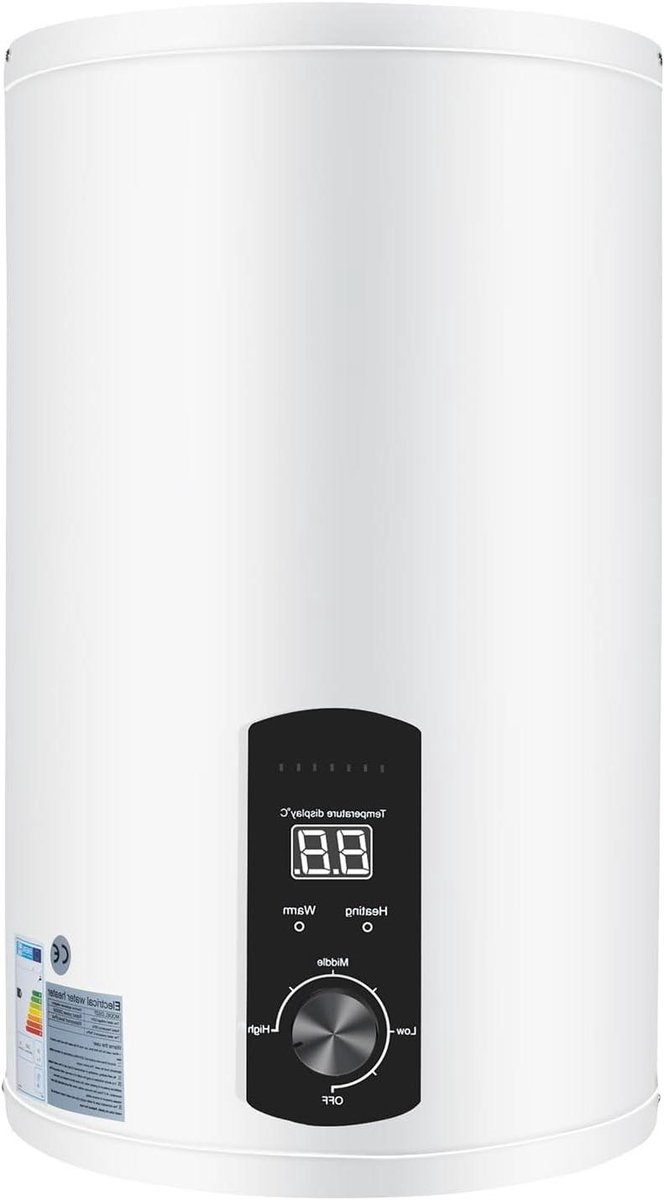 Elektrische Warmwaterboiler - Wandboiler - Direct Warm Water - Digitale Temperatuurweergave - 35 Liter - Wit