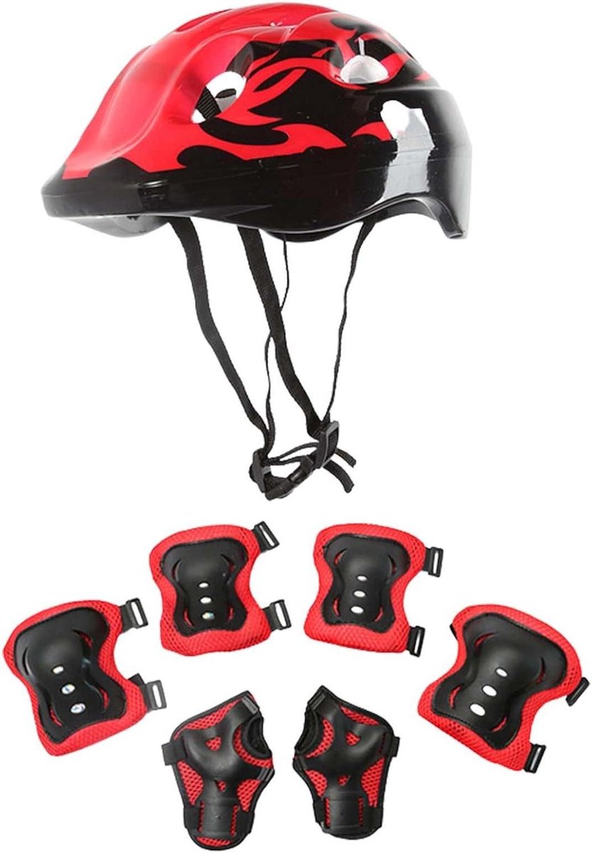 Kinderen Beschermingsset - Helm en kniebeschermers - Veilig Skaten - Uitgebreide Bescherming - 3-10 Jaar - Multicolor