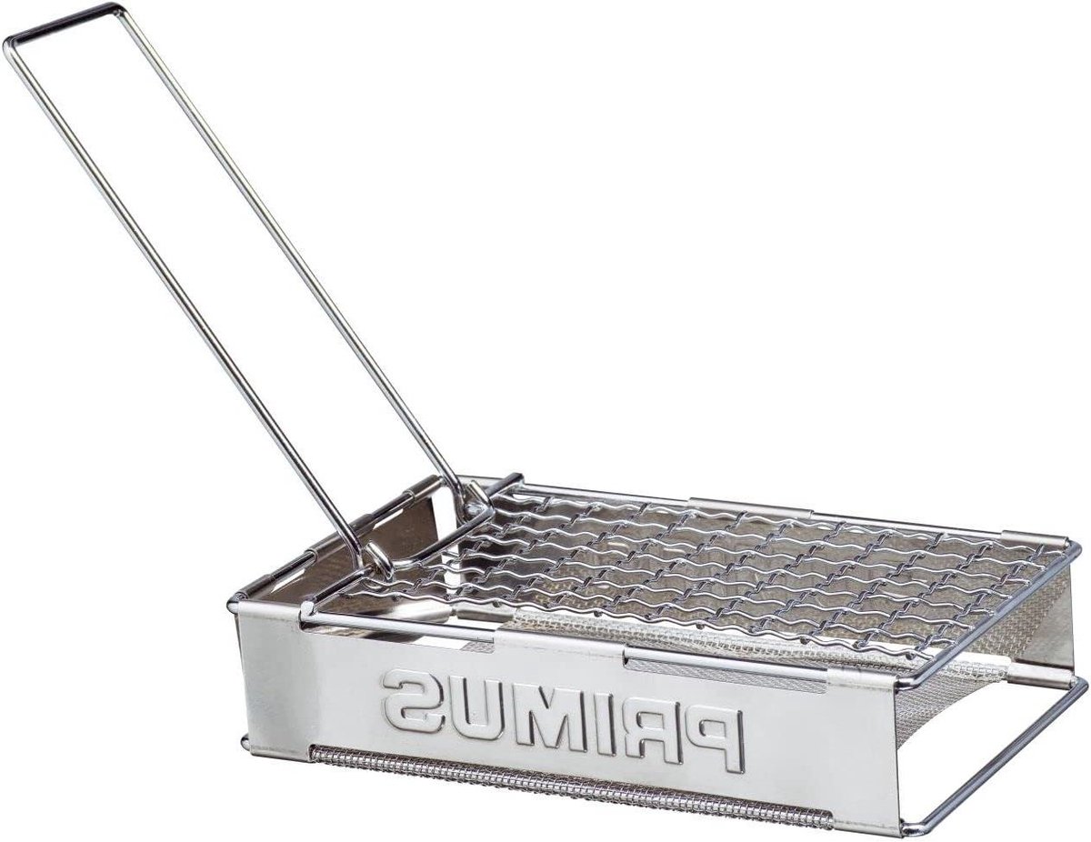 Camping Broodrooster - Opvouwbaar Rooster - Kamperen Buiten - Gelijkmatige Warmte - 17 x 14 cm - Zilver
