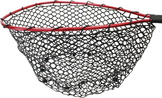 Schepnet Rubber - Visnet Aluminium - Vissen Vangen - Visvriendelijk Net - 128 cm - Zwart — afbeelding 5