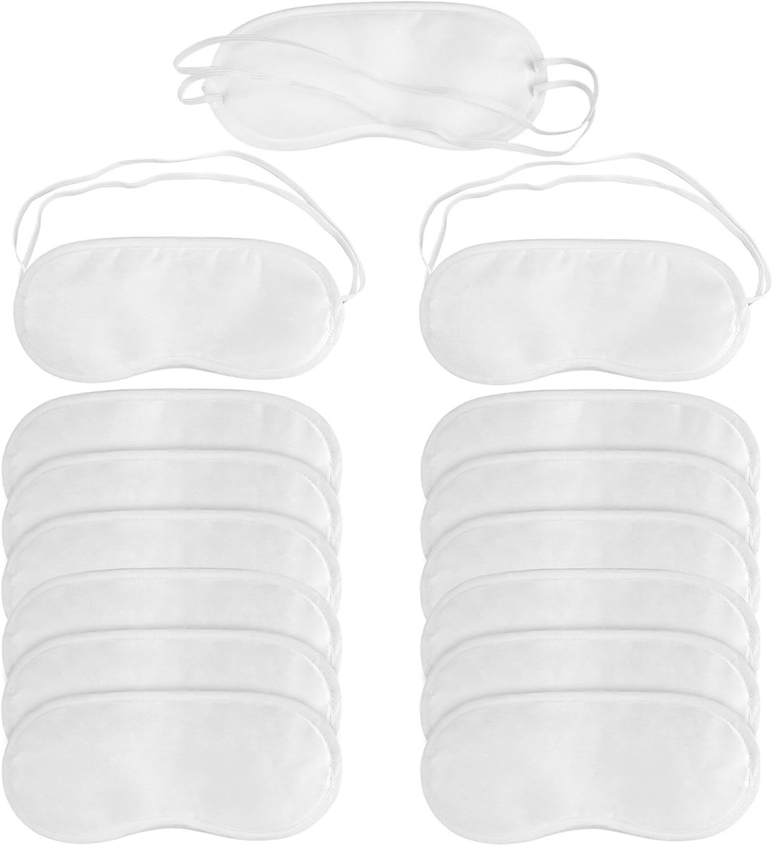 Thijox - 15 Lichtgewicht Wegwerp Oogmaskers - Ademend Comfortabel Witte Slaapmaskers - Zachte Oogafdekking voor Slaap, Zakenreizen en Lunchpauzes