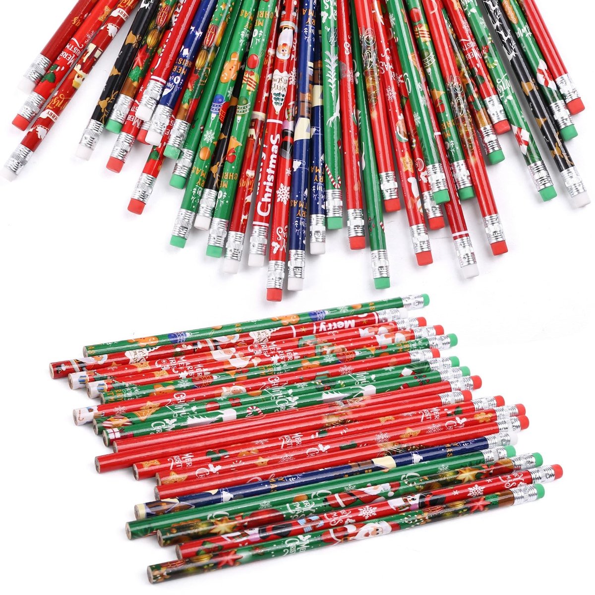 Inovra - Kesote Kerstpennen 36 STKS Schrijfpennen Kinderdecoratie voor Adventskalender om te vullen (12 motieven)